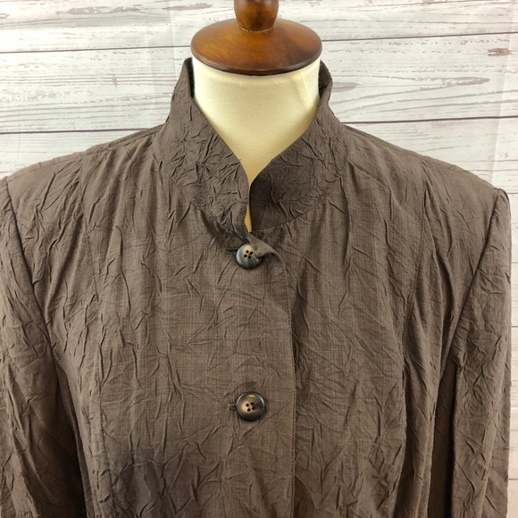 DB LIFE Brown Silk Blend Blouse Size M - Picture 2 of 8